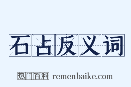 石占反义词是什么意思的图片
